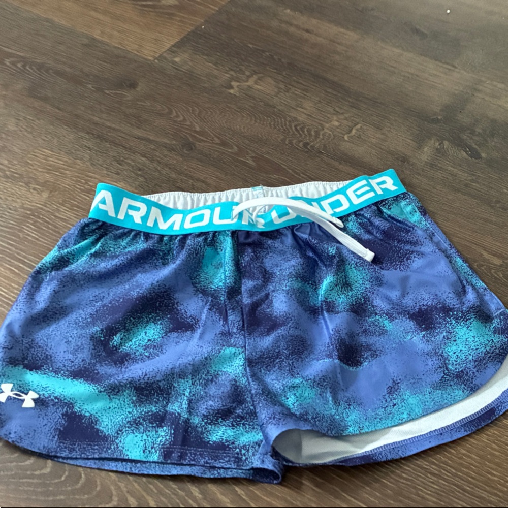 Under Armour Blue and Teal Athletic Shorts